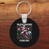 Weihnachts-Fußball-Spieler Srt Lover Weihnachtsman Schlüsselanhänger (Vorderseite)