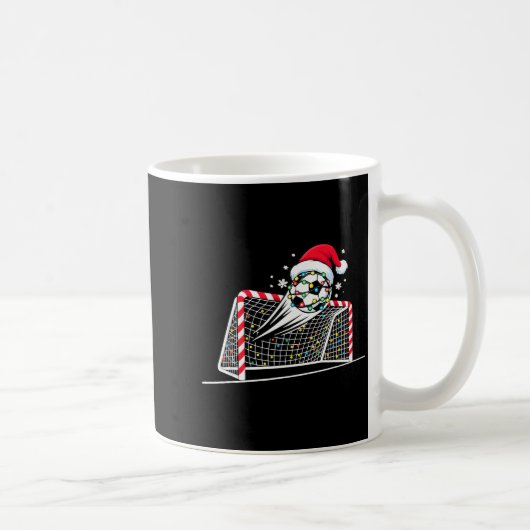 Weihnachts-Fußball-Tor-Ball-Lichter Santa Xmas Kin Kaffeetasse (Rechts)