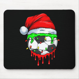 Weihnachts-Fußball-Tropfen für Jungen Eiscreme-Tro Mousepad