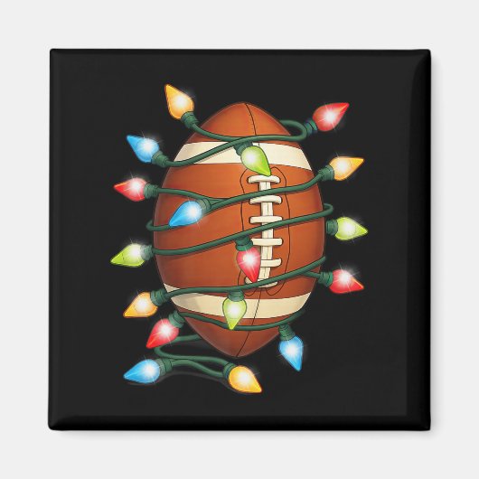 Weihnachts Fußball Weihnachtsball WeihnachtsLICHT Magnet (Vorne)
