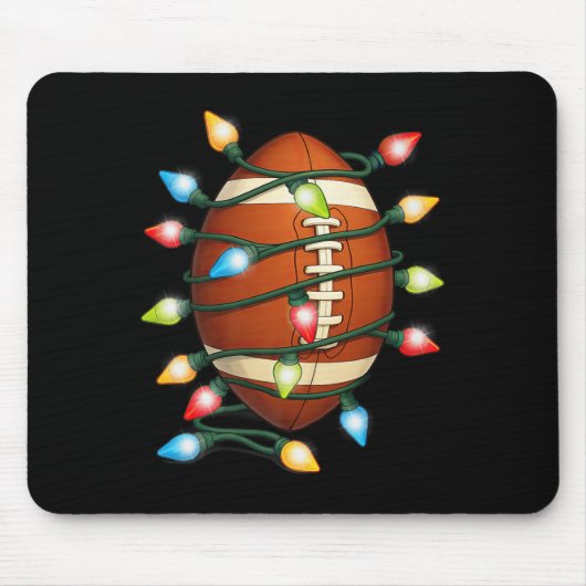 Weihnachts Fußball Weihnachtsball WeihnachtsLICHT Mousepad (Vorne)