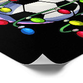 Weihnachts Fußball Weihnachtsbaum Lichter Fußball Poster (Ecke)