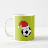 Weihnachts-Fußball, Weihnachtsmann hat personalisi Kaffeetasse (Links)