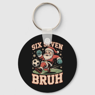 Weihnachts-Fußball-Weihnachtsmann Lustig 67 Meme B Schlüsselanhänger