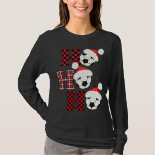 Weihnachts-Fußball Weihnachtsmann Rote Karierten W T-Shirt