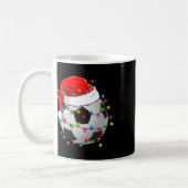 Weihnachts-Fußball-Weihnachtsmannmütze Funny Sport Kaffeetasse (Links)