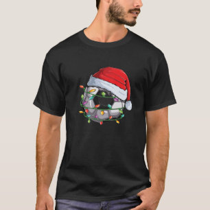 Weihnachts-Fußball-Weihnachtsmannmütze Funny Xma T-Shirt