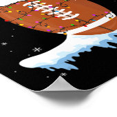 Weihnachts Fußball Weihnachtsmannmütze Merry Xmas  Poster (Ecke)