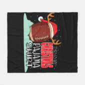 Weihnachts Fußball Weihnachtsmannmütze Spaß Sport Fleecedecke (Vorderseite (Horizontal))