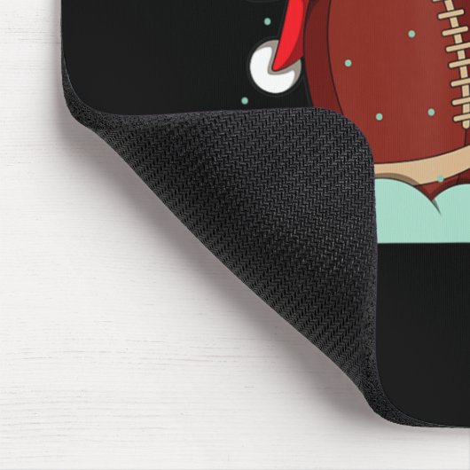 Weihnachts Fußball Weihnachtsmannmütze Spaß Sport  Mousepad (Ecke)