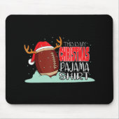 Weihnachts Fußball Weihnachtsmannmütze Spaß Sport  Mousepad (Vorne)