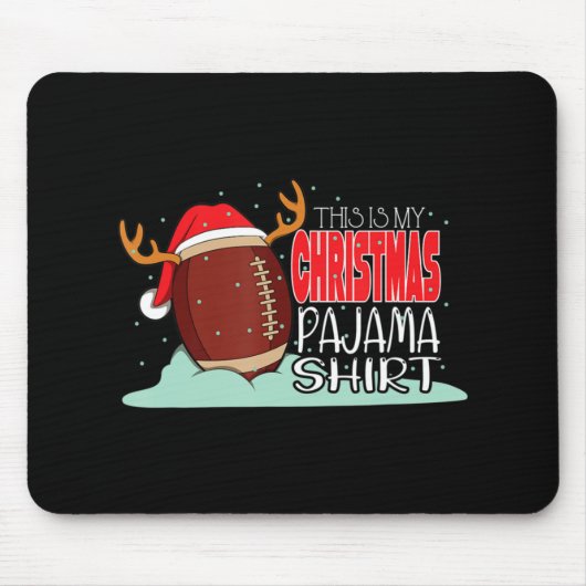 Weihnachts Fußball Weihnachtsmannmütze Spaß Sport Mousepad (Vorne)