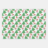 Weihnachts-Fußball-Weihnachtsmannmützen Wrapping P Geschenkpapier Set (Vorderseite 3)