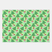 Weihnachts-Fußball-Weihnachtsmannmützen Wrapping P Geschenkpapier Set (Vorderseite 2)