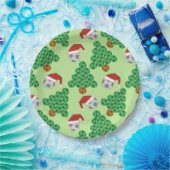 Weihnachts-Fußball-Weihnachtsmannmützen Wrapping P Pappteller (Party)