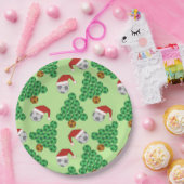 Weihnachts-Fußball-Weihnachtsmannmützen Wrapping P Pappteller (Party)