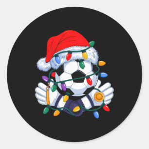 Weihnachts-Fußball Xmas Santa Sportmütze Herren Da Runder Aufkleber