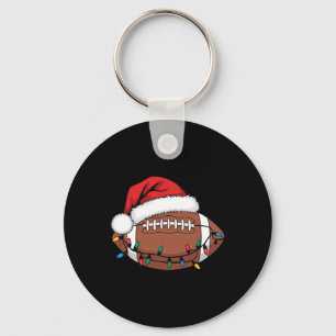 Weihnachts-Fußballspieler Xmas Lichter Santa Sport Schlüsselanhänger