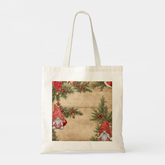 Weihnachts-Fussy Cutting Gnome Image Tragetasche (Rückseite)