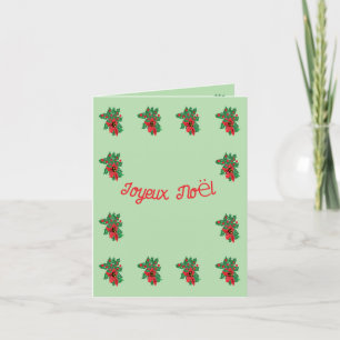 Weihnachts G Card: Joyeux Noël Feiertagskarte