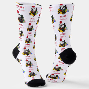 Weihnachts-Gabelstapler Socken