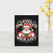 Weihnachts Gamer Boys Nice List Video Game Santa X Karte (Gelbe Blume)