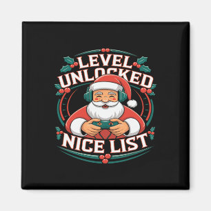 Weihnachts Gamer Boys Nice List Video Game Santa X Magnet