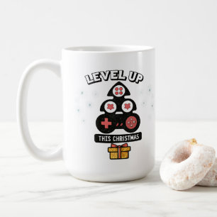 Weihnachts-Gamer-Controller Holiday Tree Design Kaffeetasse