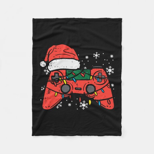 Weihnachts-Gamer-Controller Xmas Boys Kinder Jugen Fleecedecke (Vorderseite)