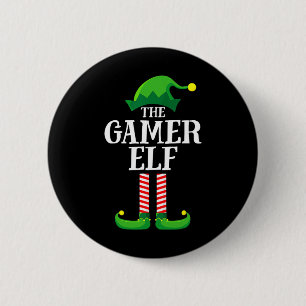 Weihnachts-Gamer Elf Matching Familiengruppe Chris Button