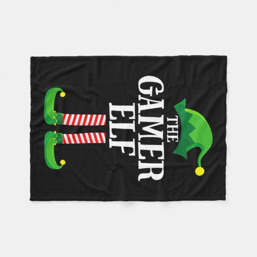 Weihnachts-Gamer Elf Matching Familiengruppe Chris Fleecedecke (Vorderseite (Horizontal))