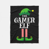 Weihnachts-Gamer Elf Matching Familiengruppe Chris Fleecedecke (Vorderseite)