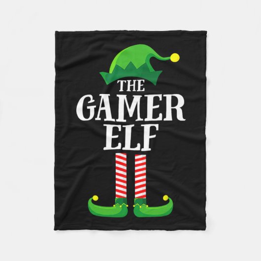 Weihnachts-Gamer Elf Matching Familiengruppe Chris Fleecedecke (Vorderseite)