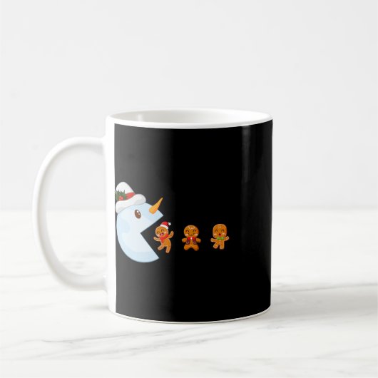 Weihnachts Gamer Funny Video Game Snowman Eat Ging Kaffeetasse (Links)