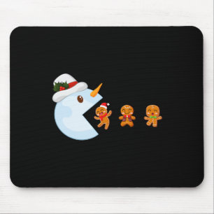 Weihnachts Gamer Funny Video Game Snowman Eat Ging Mousepad