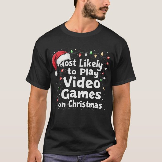 Weihnachts-Gamer Vibes wird am ehesten Video spiel T-Shirt (Vorderseite)