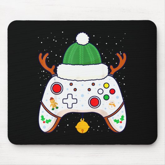 Weihnachts-Gamer-Videospiel-Controller Gamepad Mousepad (Vorne)