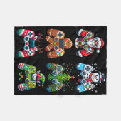 Weihnachts-Gaming-Controller Santa-Elf-Xmas-Christ Fleecedecke (Vorderseite (Horizontal))