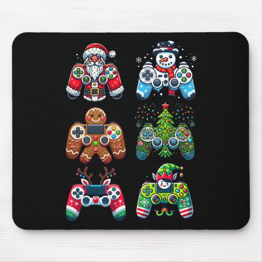 Weihnachts-Gaming-Controller Santa-Elf-Xmas-Christ Mousepad (Vorne)
