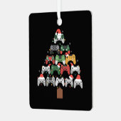 Weihnachts Gaming Tree Gamers Gamer Xmas Geschenke Ornament Aus Metall (Vorderseite links)