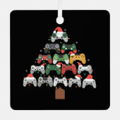 Weihnachts Gaming Tree Gamers Gamer Xmas Geschenke Ornament Aus Metall (Vorderseite)