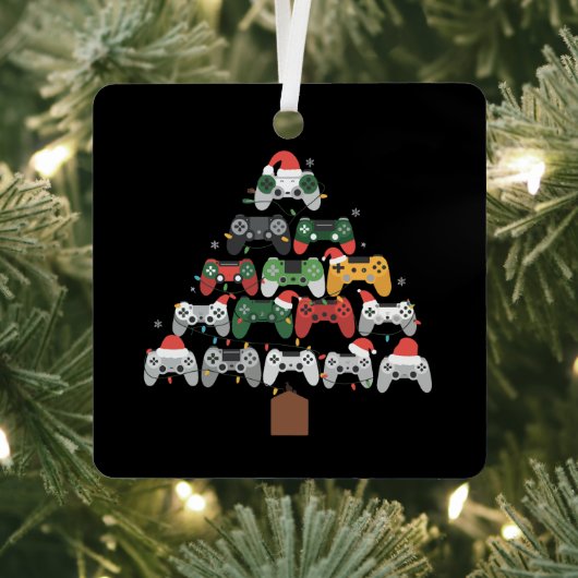Weihnachts Gaming Tree Gamers Gamer Xmas Geschenke Ornament Aus Metall (InSitu)