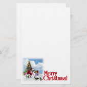 Weihnachts-Gänse Briefpapier (Vorne/Hinten)