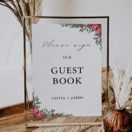 Weihnachts-Gästebuchvorschrift Einladung