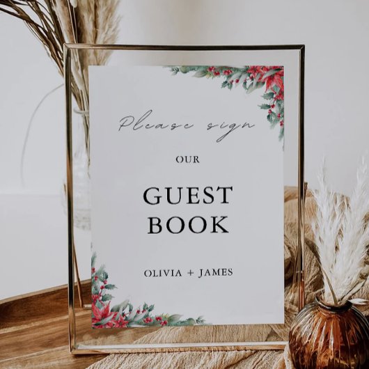 Weihnachts-Gästebuchvorschrift Einladung