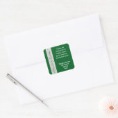 Weihnachts-Gastgeschenk Quadratischer Aufkleber (Umschlag)