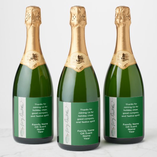 Weihnachts-Gastgeschenk Schaumweinetikett (Flaschen)