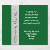 Weihnachts-Gastgeschenk Schaumweinetikett (Einzelnes Label)