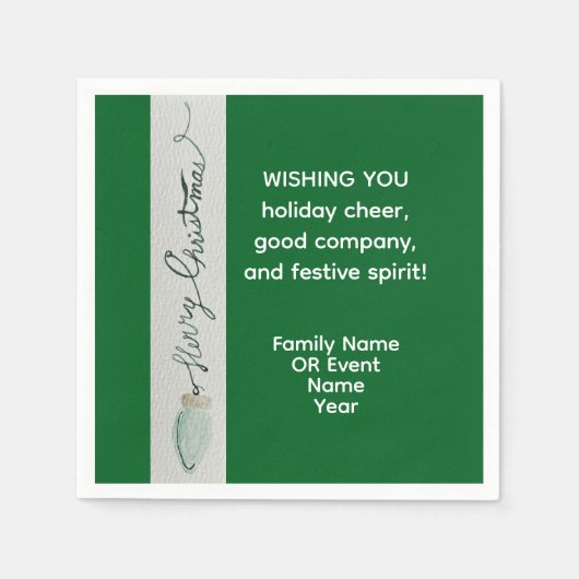 Weihnachts-Gastgeschenk Serviette (Vorderseite)