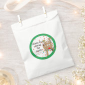 Weihnachts-Gastgeschenk-Tasche. "Rentier" personal Geschenktütchen (Ausgeschnitten)